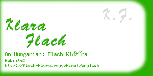 klara flach business card